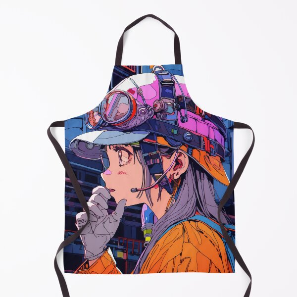 Item preview, Vibrant Contemplative Factory Safety Anime Girl designed and sold by bubblegoth.