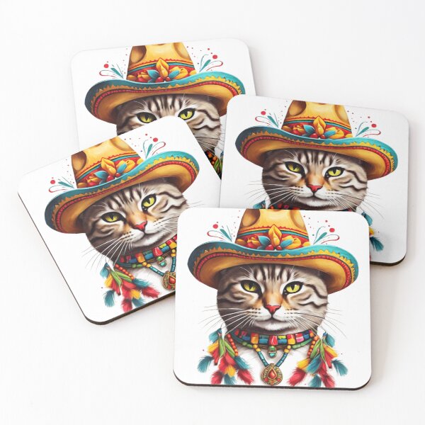 Item preview, Feline Fiesta: Cat with Sombrero I designed and sold by ArtistryTouch.