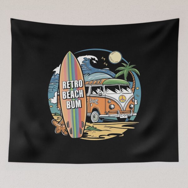 Item preview, Retro Beach Bum designed and sold by HOMEDESIGNPRINT.