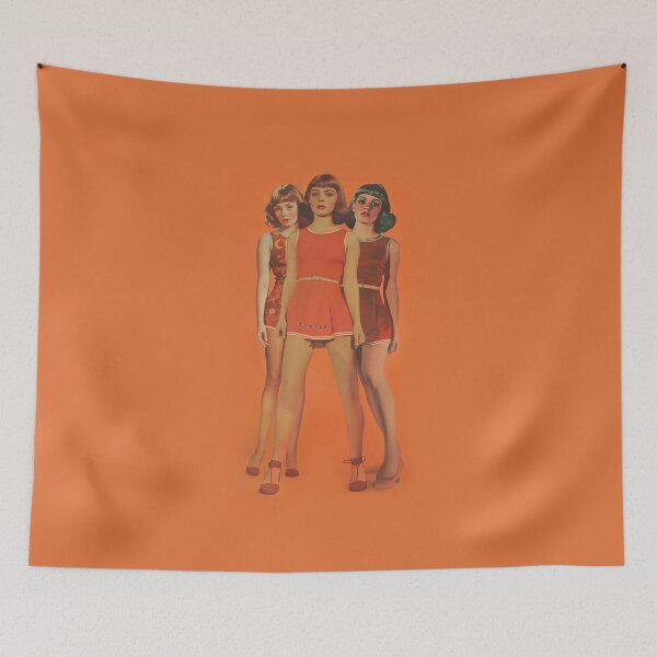 Item preview, 1960s Retro Vintage Women Orange Print designed and sold by Jselz.