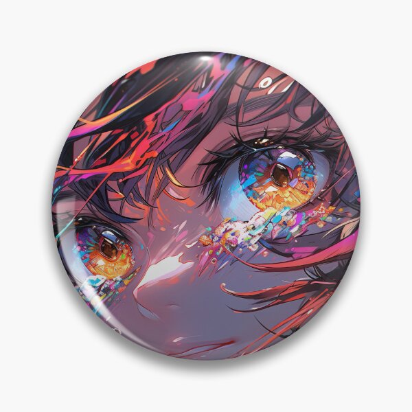 Item preview, Abstract Neon Tears Anime Girl designed and sold by bubblegoth.