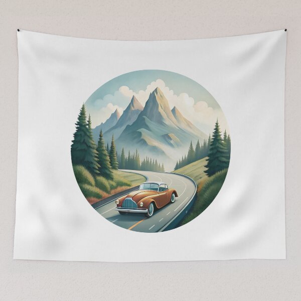 Item preview, Classic Car Mountain Drive designed and sold by ZeptepiTrends.