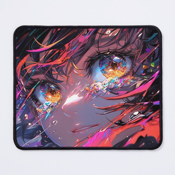 Item preview, Abstract Neon Tears Anime Girl designed and sold by bubblegoth.