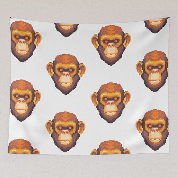 Item preview, Orange Chimp pixel art - Retro vibe designed and sold by octoboobs.