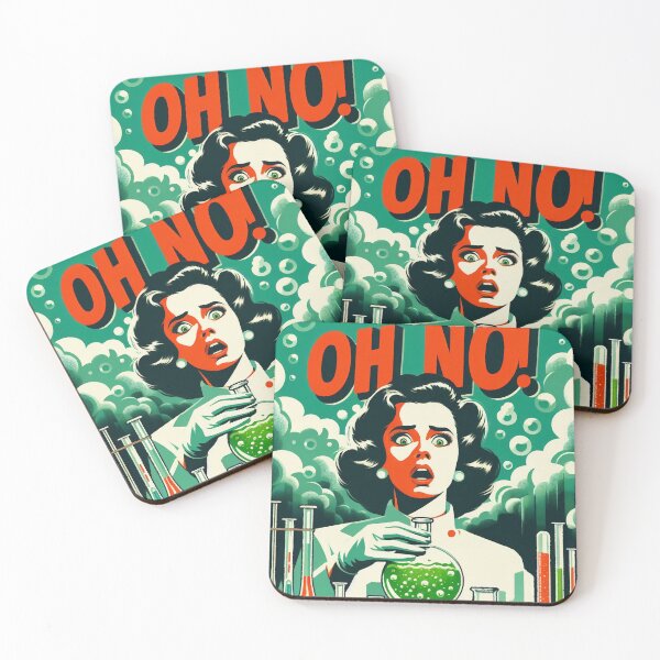 Item preview, Retro science fiction Woman scientist "Oh no!" 1960s  designed and sold by RESToRAPTOR.