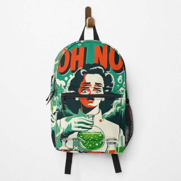 Item preview, Retro science fiction Woman scientist "Oh no!" 1960s designed and sold by RESToRAPTOR.