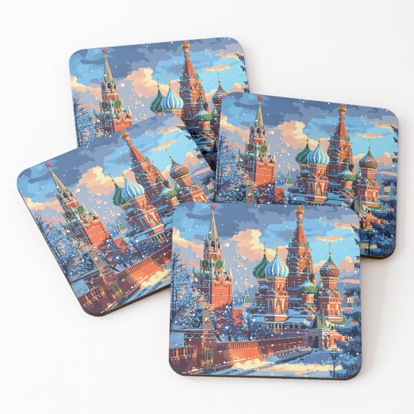 Item preview, Kremlin Moscow in Winter Pixel Art  designed and sold by SaintCurio.