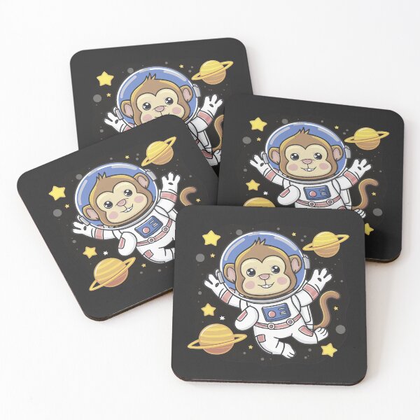 Item preview, Cute monkey floating in Space designed and sold by AIEverything.