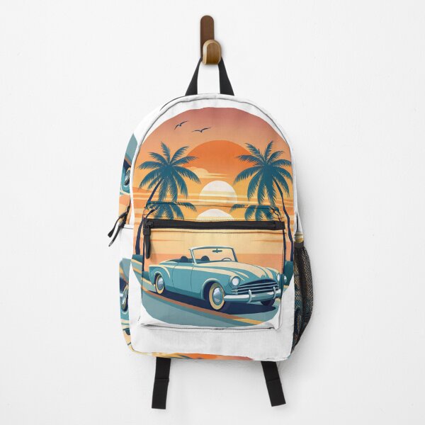 Item preview, Classic Car California Sunset Drive Retro Style designed and sold by ZeptepiTrends.