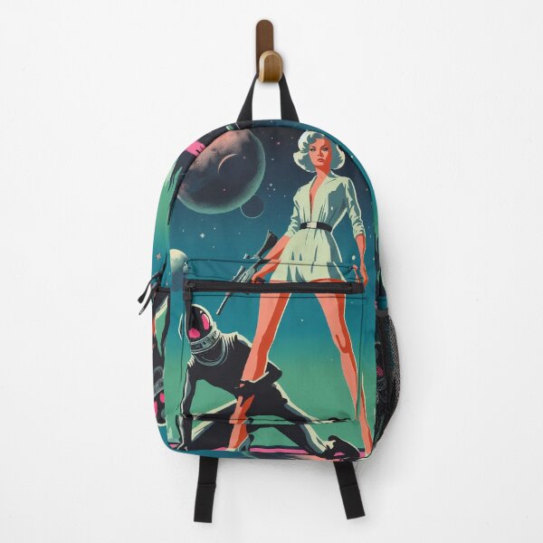 Item preview, Retro science fiction Woman warrior and alien 1960s designed and sold by RESToRAPTOR.
