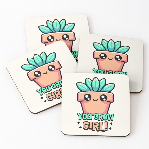 Item preview, You Grow Girl! Cute Plant Pun Cartoon designed and sold by PMCreative.