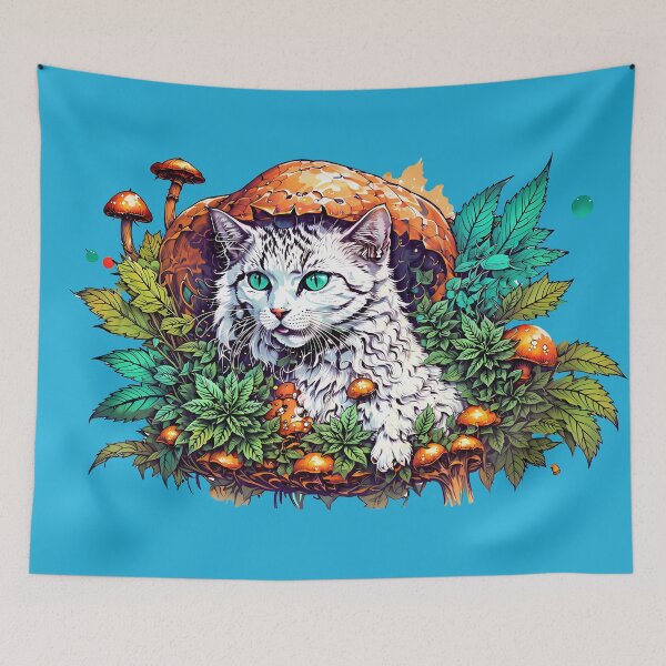 Item preview, Im just a cat with mushroom cap on my head designed and sold by wojysmokes.