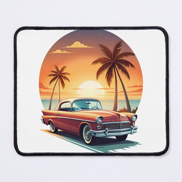 Item preview, Classic Car California Sunset Drive Retro Style designed and sold by ZeptepiTrends.