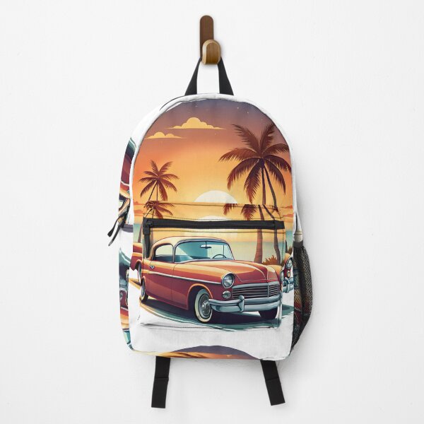 Item preview, Classic Car California Sunset Drive Retro Style designed and sold by ZeptepiTrends.