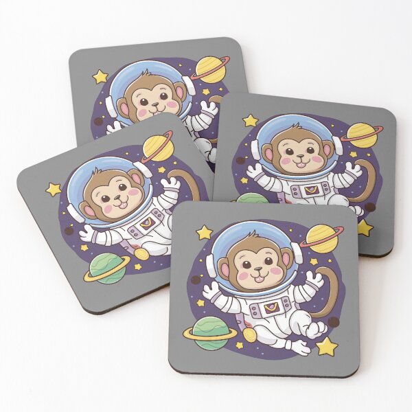 Item preview, cute monkey floating in space designed and sold by AIEverything.
