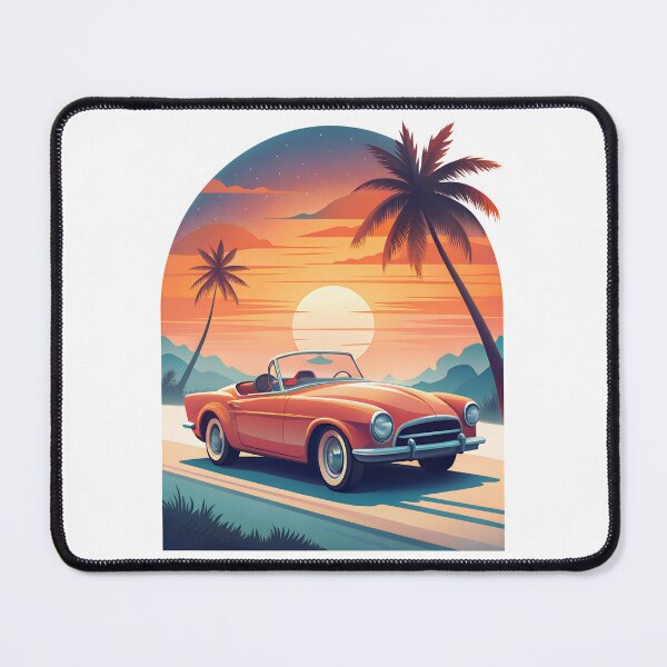 Item preview, California Sunset Classic Car Drive Retro Style designed and sold by ZeptepiTrends.