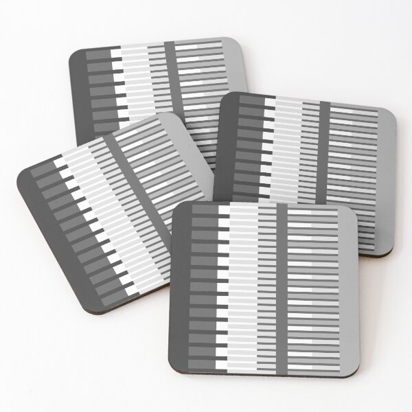 Item preview, Grey Granite Designer Piano Keys Stripe designed and sold by Sharon Schwalbe.
