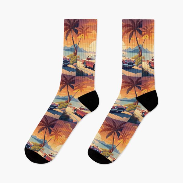 Item preview, California Sunset Classic Car Drive Retro Style designed and sold by ZeptepiTrends.
