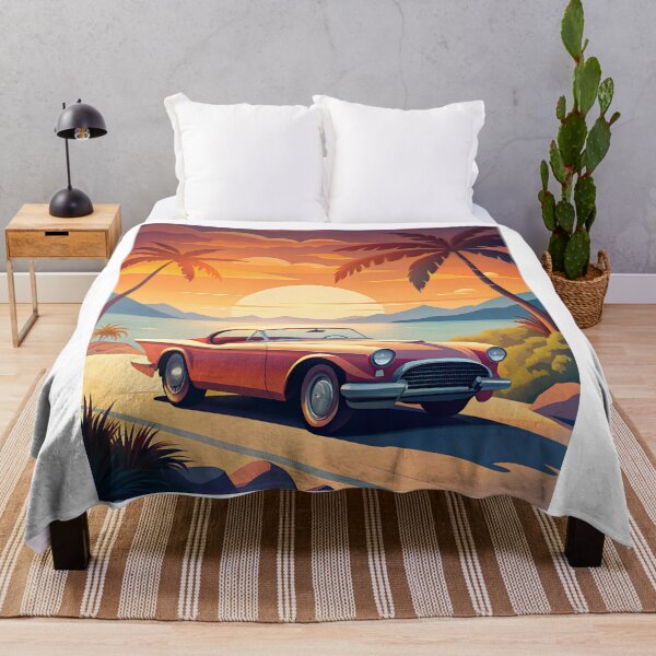 Item preview, California Sunset Classic Car Drive Retro Style designed and sold by ZeptepiTrends.