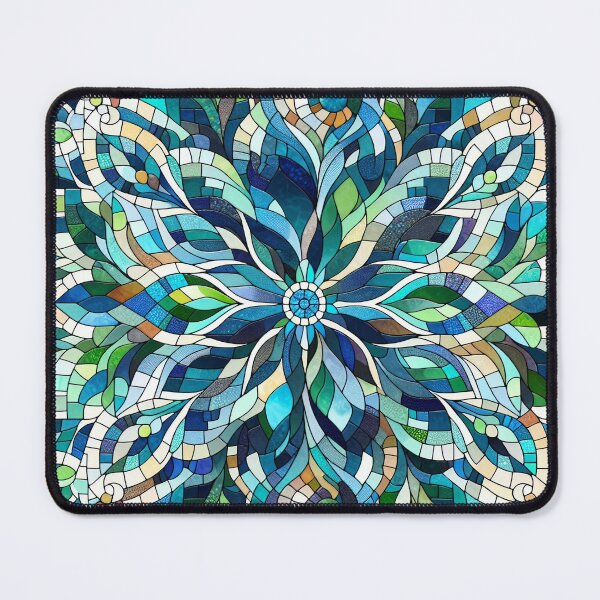 Item preview, Blue Mosaic Flower Burst designed and sold by I-I-Trading-Co.