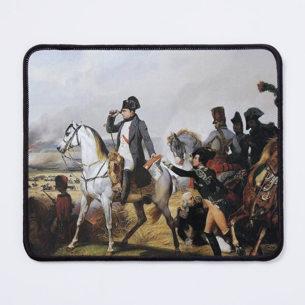 Vista previa del artículo con la obra «Guerras Napoleónicas - Napoleón examina el campo de batalla de Wagram - Batalla de Wagram 1809», diseñado y vendido por TheHappyK.