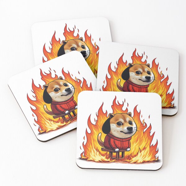 Item preview, meme dog on fire designed and sold by DuskTillDown.