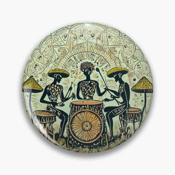 Item preview, African Drums Mushrooms Leaves | Living Mandala designed and sold by monkeybusiness.pt.
