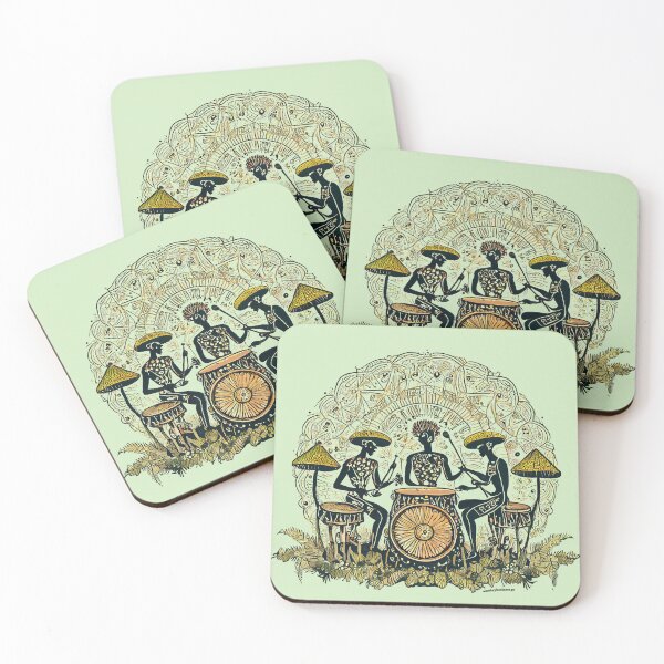 Item preview, African Drums Mushrooms Leaves | Living Mandala designed and sold by monkeybusiness.pt.