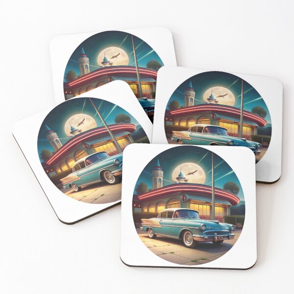 Item preview, Cool Moon Light Classic Car Retro Diner designed and sold by ZeptepiTrends.