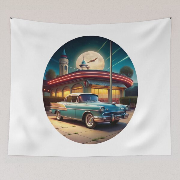Item preview, Cool Moon Light Classic Car Retro Diner designed and sold by ZeptepiTrends.