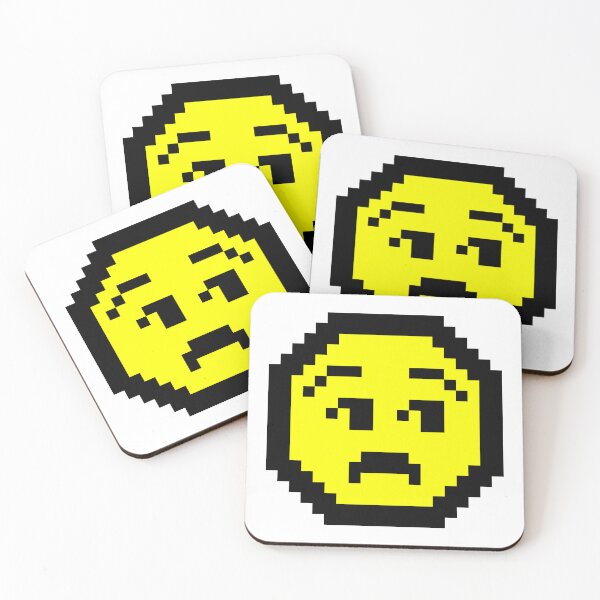 Item preview, Pixel art of indifferent face designed and sold by Polux Design.