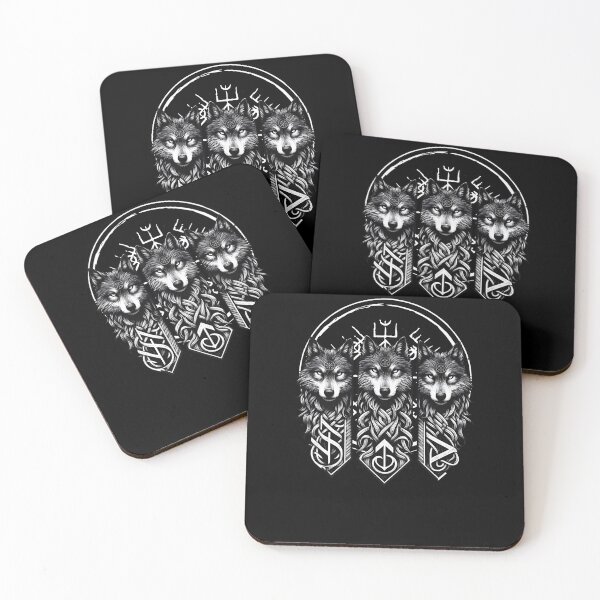 Item preview, Three Wolf Viking Rune Celtic Fenrir women men designed and sold by MTRBSK11.