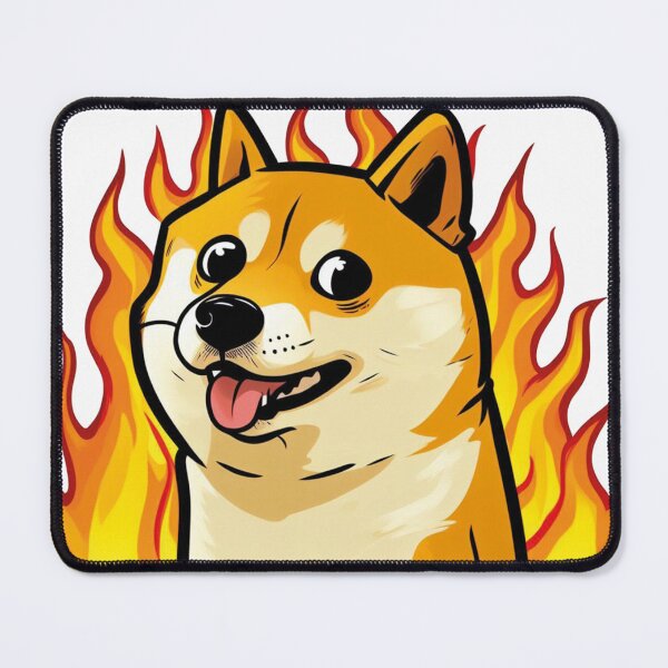 Item preview, meme dog on fire designed and sold by DuskTillDown.