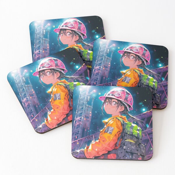 Item preview, Hardhat Construction Safety Anime Girl designed and sold by bubblegoth.