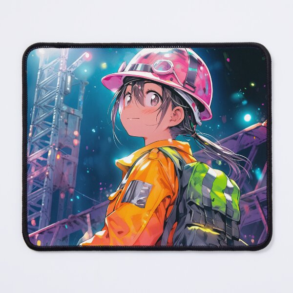 Item preview, Hardhat Construction Safety Anime Girl designed and sold by bubblegoth.