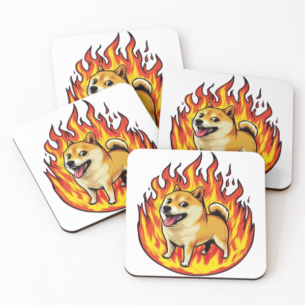 Item preview, Meme dog on fire designed and sold by DuskTillDown.
