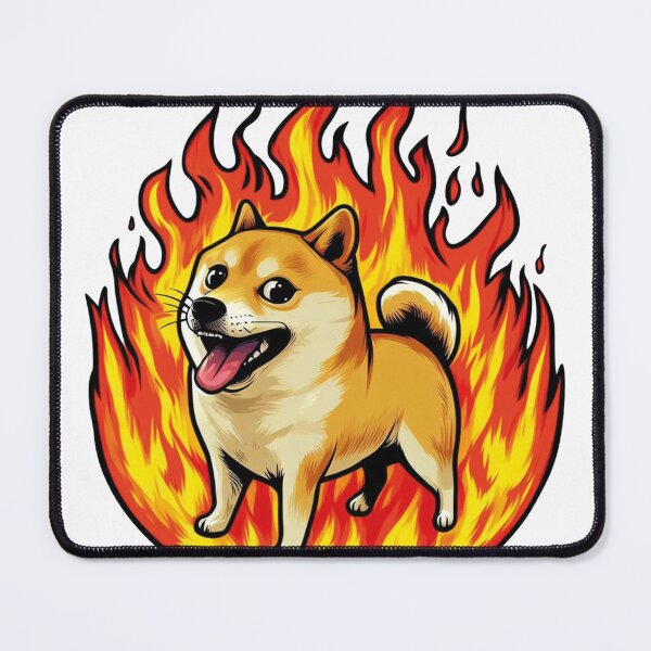 Item preview, Meme dog on fire designed and sold by DuskTillDown.