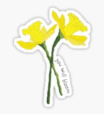 'You Will Bloom' Daffodils Sticker