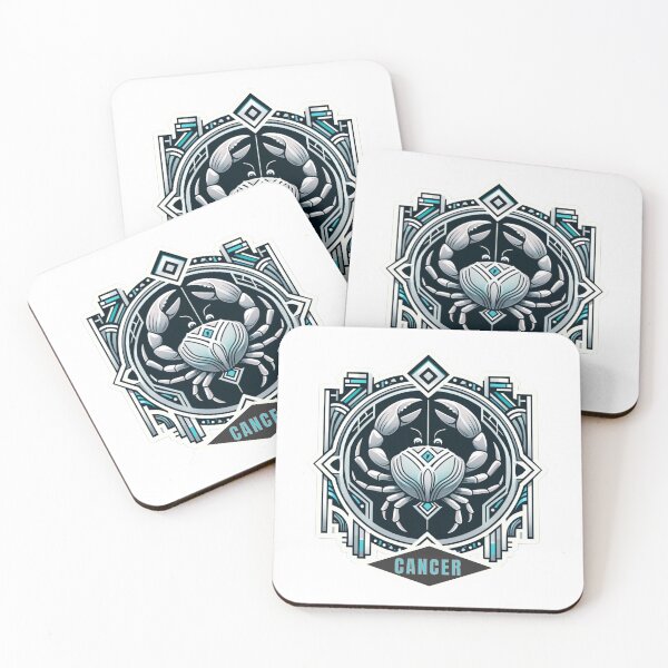 Item preview, Cancer Art Deco retro sticker designed and sold by IndyJoe Designs.