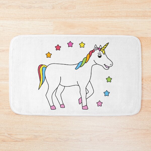 Item preview, Cute Magical Rainbow Unicorn with stars  designed and sold by micarto.