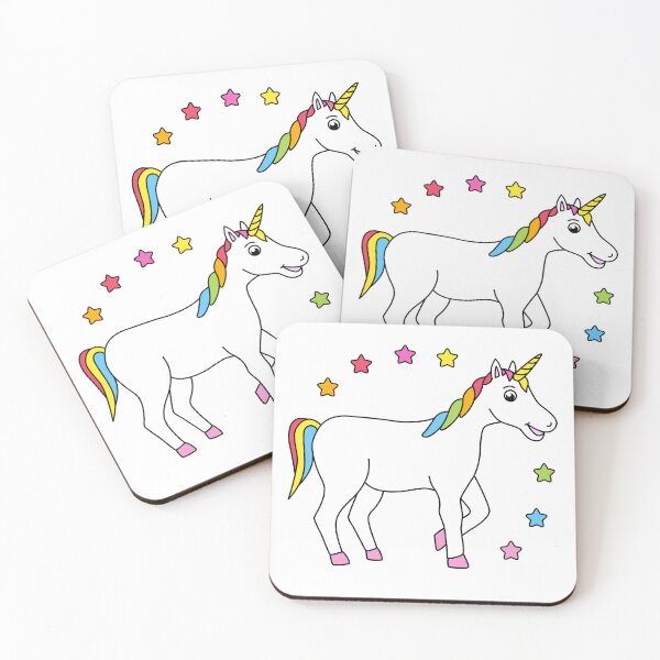 Item preview, Cute Magical Rainbow Unicorn with stars  designed and sold by micarto.