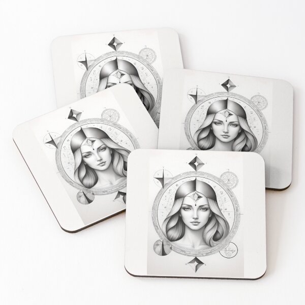 Item preview, Virgo, astrological sign in the zodiac, abstract drawing designed and sold by lonelymoony.