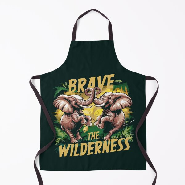 Artikelvorschau, Cooles T-Shirt für Naturliebhaber. Es zeigt zwei süße tanzende kleine Elefanten. - „BRAVE THE WILDERNESS“. entworfen und verkauft von Gadget80.