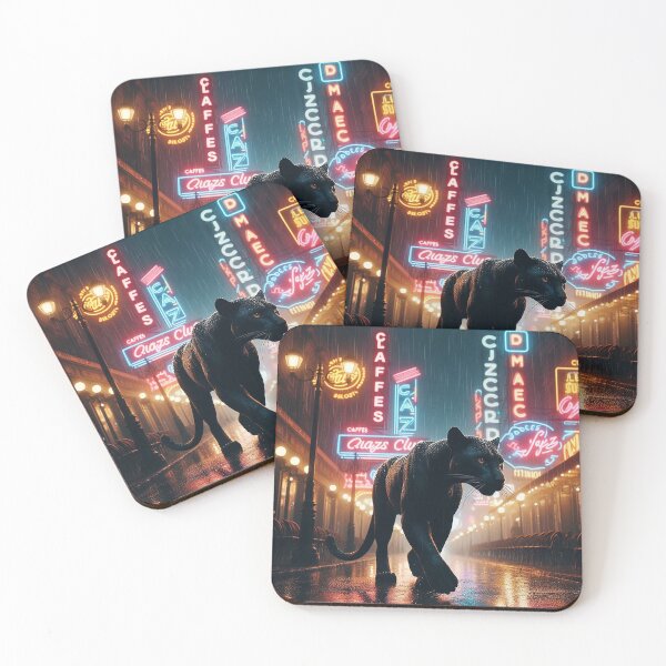 Item preview, Nighttime stalking in the neon rain designed and sold by Cerberus-Art.