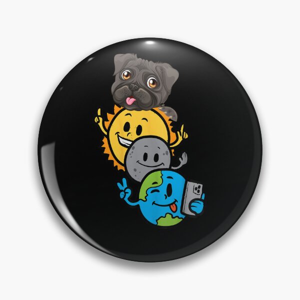 Item preview, Solar Eclipse Selfie Earth Moon Sun puppy funny designed and sold by BHMARTS.