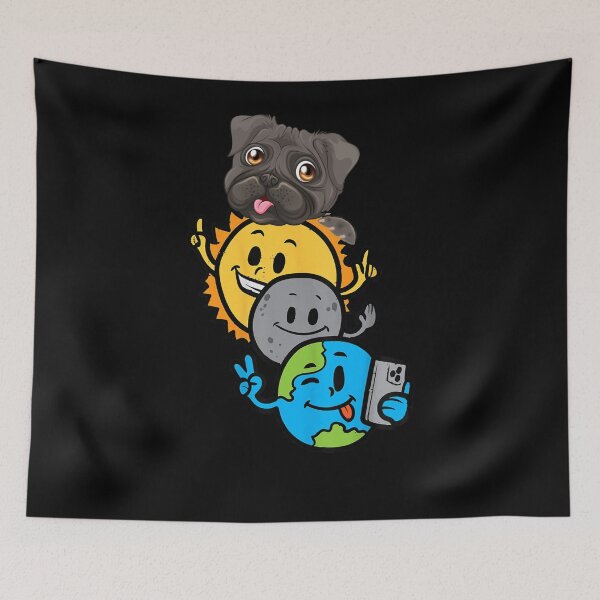 Item preview, Solar Eclipse Selfie Earth Moon Sun puppy funny designed and sold by BHMARTS.