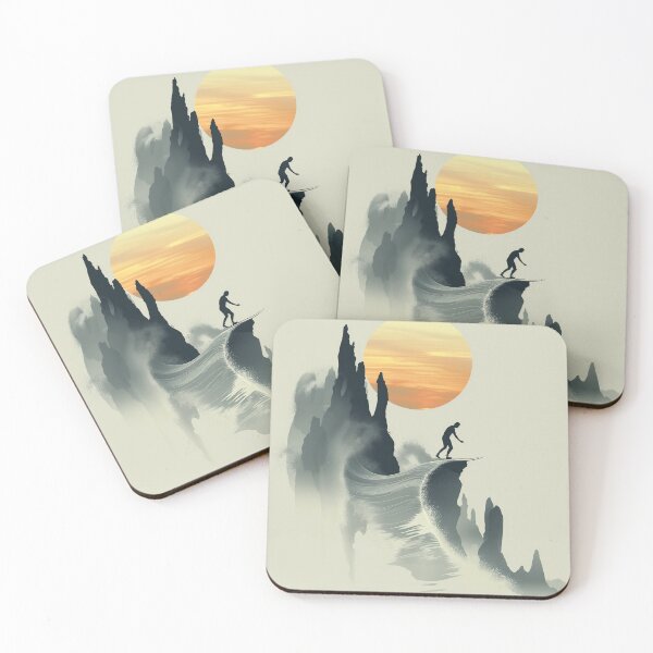Item preview, Abstract Surf Essence: Silhouette on the Waves designed and sold by Tsurfinculture.