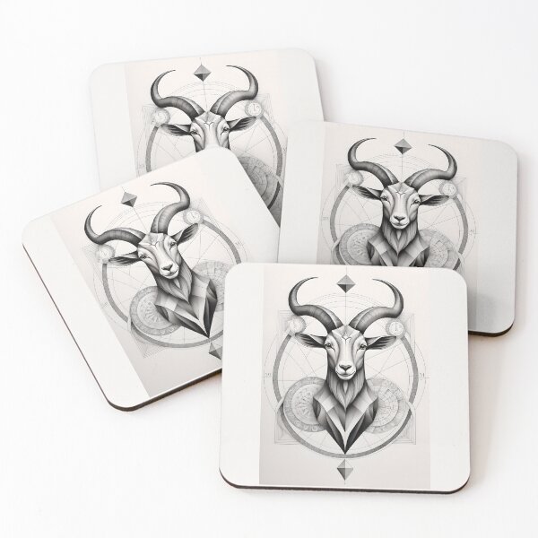 Item preview, Capricorn, astrological sign in the zodiac, abstract drawing designed and sold by lonelymoony.