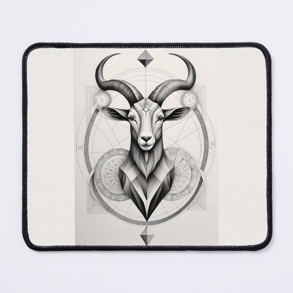 Item preview, Capricorn, astrological sign in the zodiac, abstract drawing designed and sold by lonelymoony.