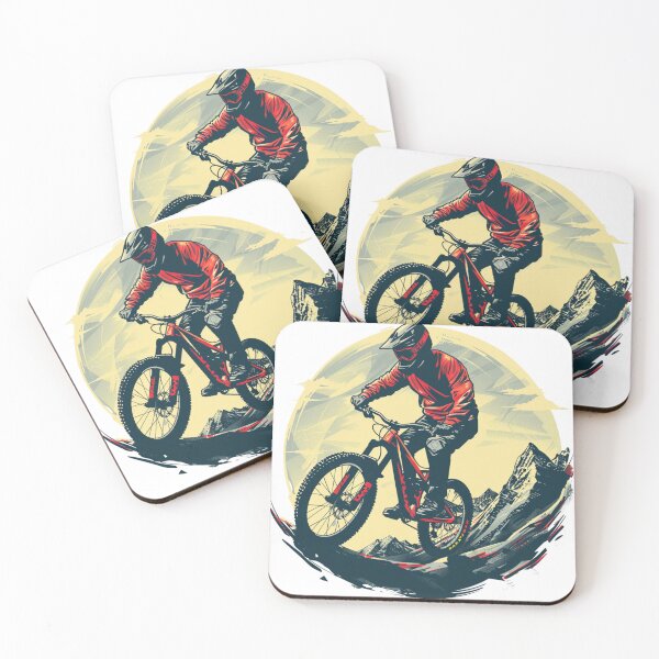 Item preview, Bike Rider In Mountains designed and sold by NicolasGlowArt.